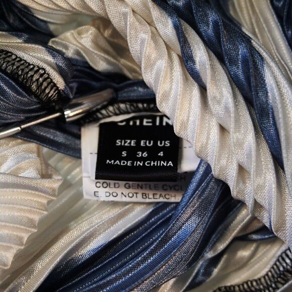 Shein High Waist Print Wide Leg Pants Boho Loose Casual Palazzo Trousers Sz 4 - Picture 11 of 12